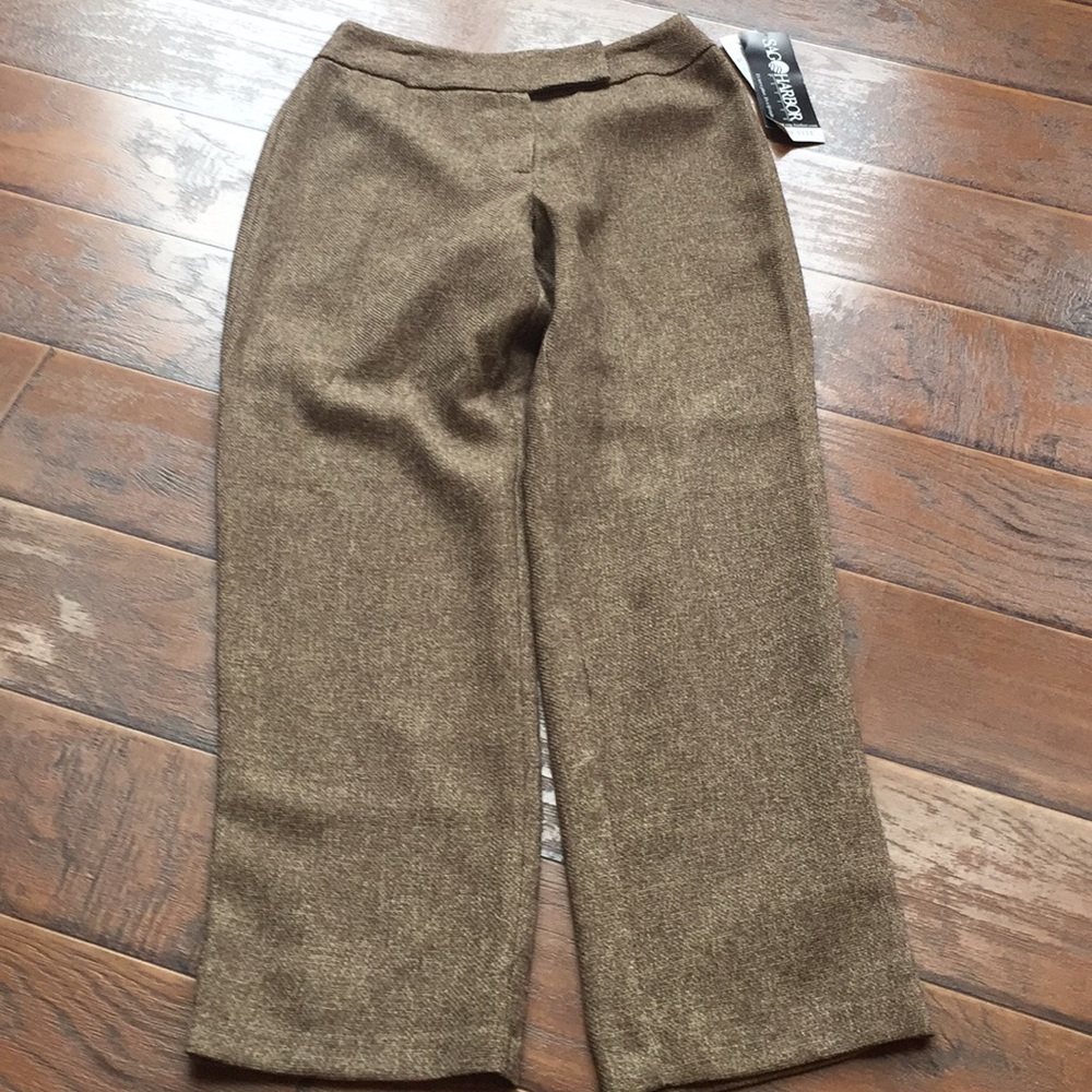 New Sag Harbor Brown Tweed Slacks - Size 8P